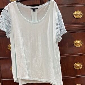 Lands' End Light Blue Lace Sleeve Tee
Cotton size 18 XL